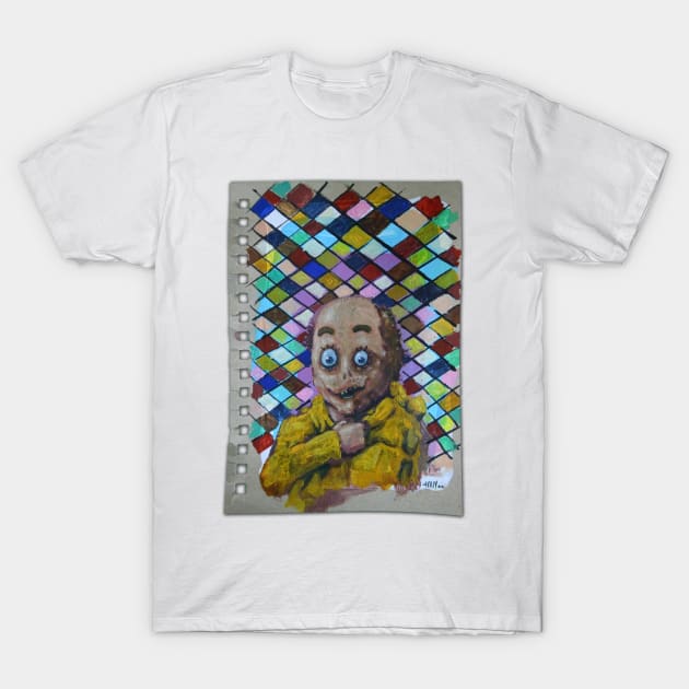 Half Man Half Duck | DuckMan Yellow Raincoat Goblin | Lowbrow Pop Surreal Art | Horror Masterpiece | Original Oil Painting By Tyler Tilley (tiger picasso) T-Shirt by Tiger Picasso